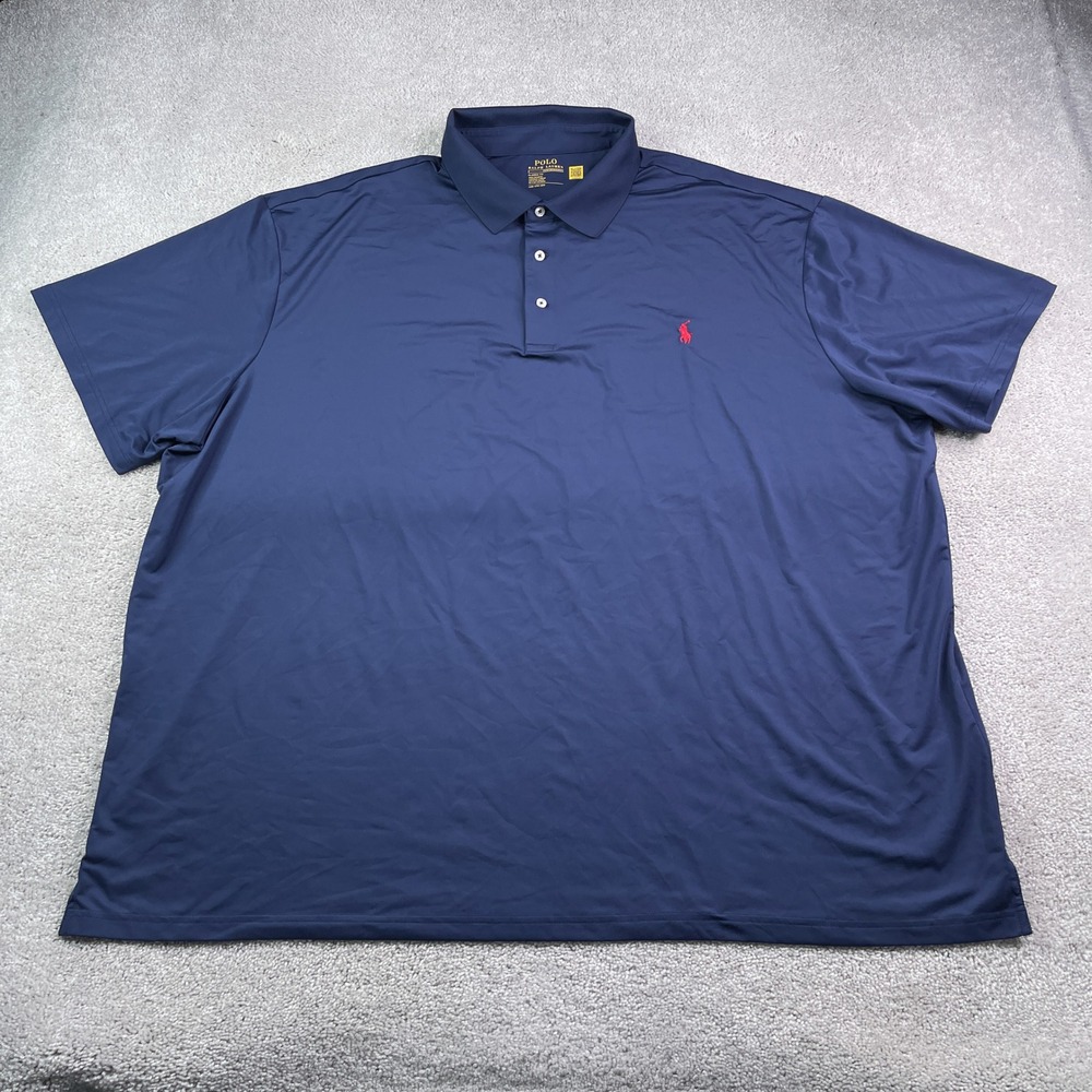 Polo Ralph Lauren Polo Shirt Mens 4XB Blue Performance Classic Fit Golf Stretch